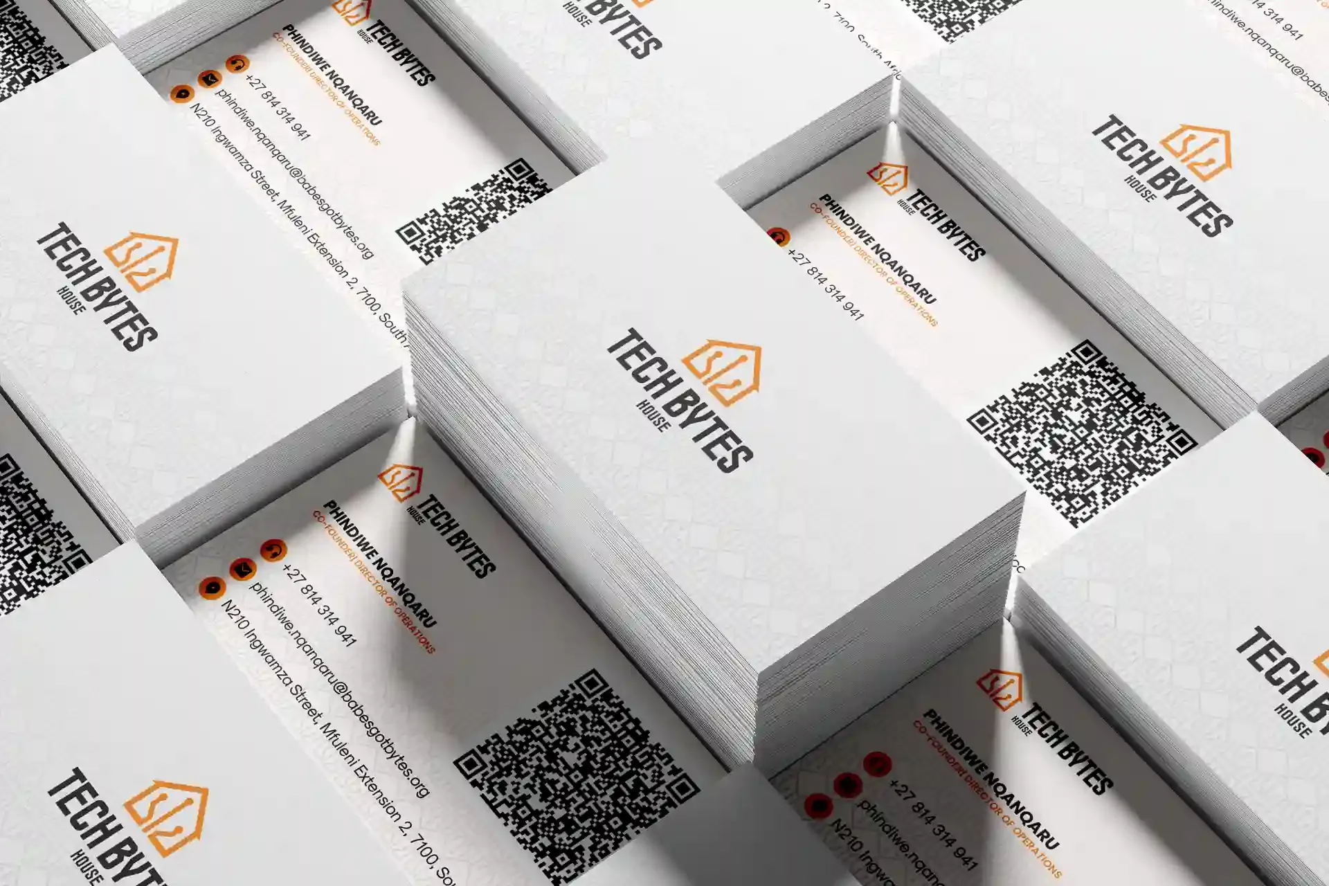 Tech Bytes House technology business card design